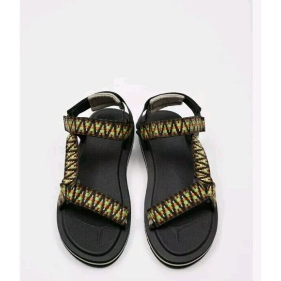 ZARA MULTICOLOURED TECHNICAL SANDALS- 8  2704 921 26.4cm - Picture 1 of 6